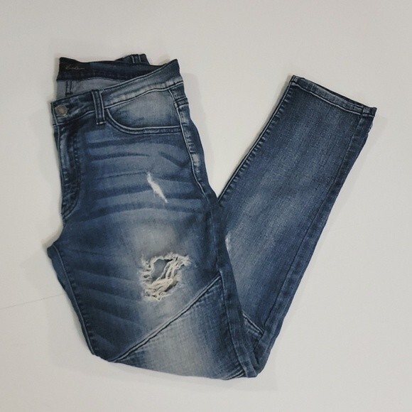 KANCAN Distressed Moto Skinny Jeans size 28. - Picture 1 of 9